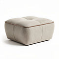 Puff in tessuto grigio con dimensioni 60 x 60 x 30cm per arredamento interno
