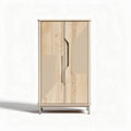 Armadio in legno naturale con design lineare altezza 120cm larghezza 60cm profondità 40cm