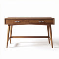Scrivania in legno marrone con due cassetti dimensioni 120 x 60 x 75cm