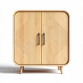 Mobiletto in legno con due ante 80 x 40 x 90cm finitura naturale